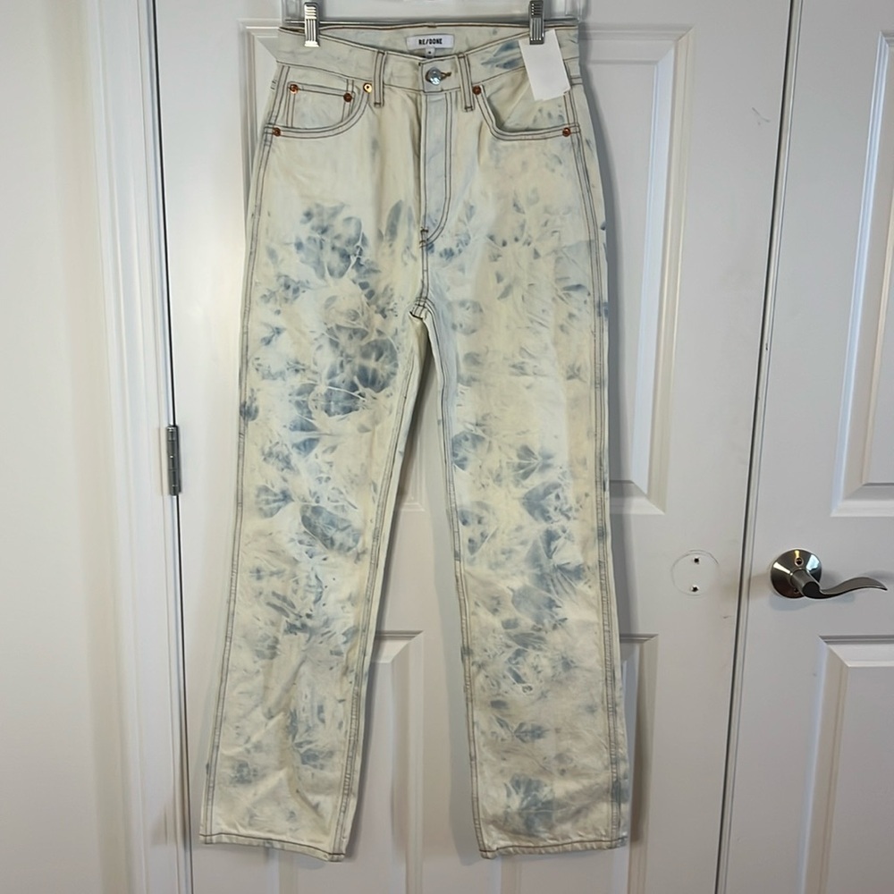 NWT Re/Done 90s High Rise Loose Jean: Size 26: Sunbleach